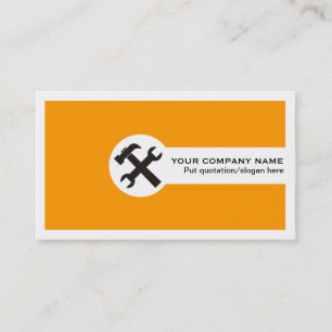 Construction business cards-orange business card