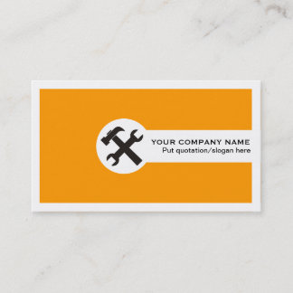 Construction business cards-orange business card