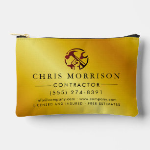 Construction Business Marketing Logo Accessory Pouch