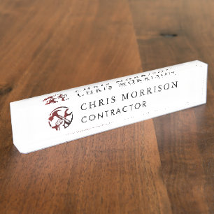 Construction Business Marketing Logo Nameplate
