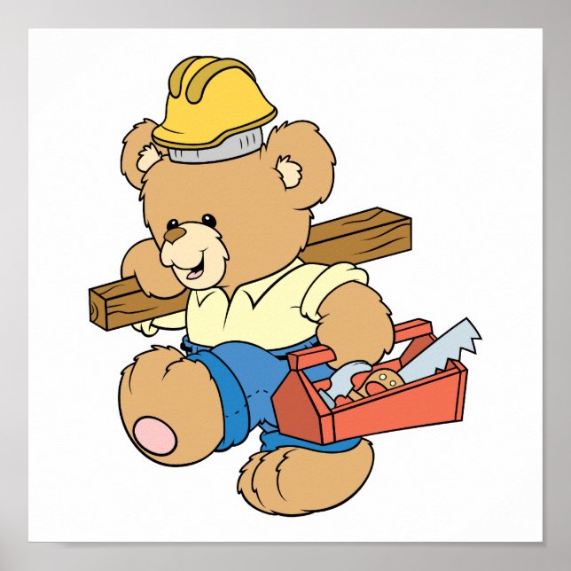 Construction Carpenter Bear Poster (Front)