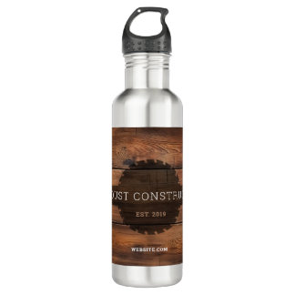 Construction Carpenter Wooden dark rustic timber 710 Ml Water Bottle