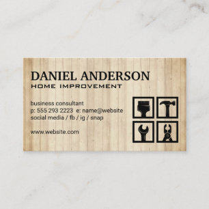 Construction   Carpentry Tools Icon Business Card