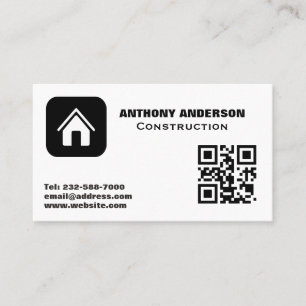 Construction carpentry woodworking real estate business card