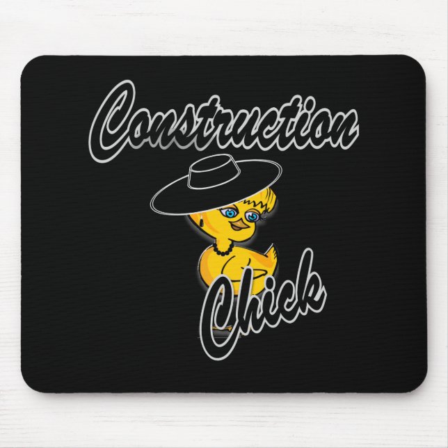 Construction Chick #4 Mouse Mat (Front)