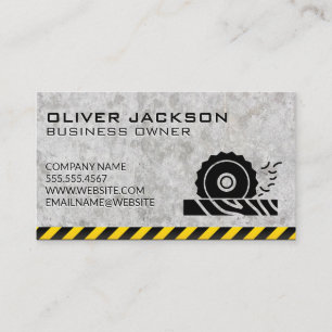 Construction   Circular Saw   Concrete Caution  Business Card
