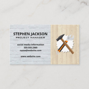 Construction   Circular Saw   Hammer Wrench Business Card