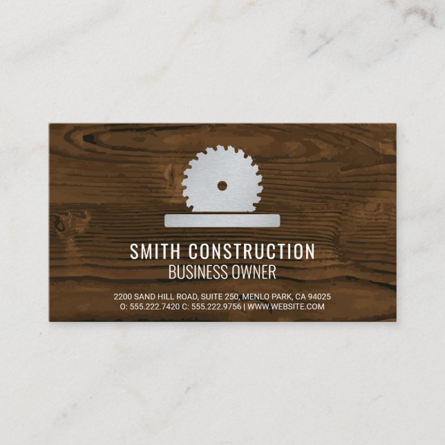 Construction Circular Saw | Home Repair  Business Card (Front)