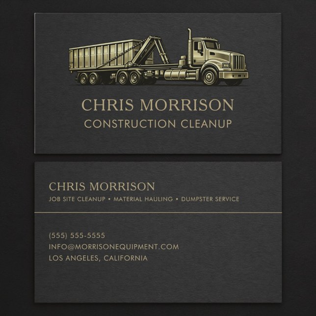 Construction Cleanup Services Professional  Business Card (Creator Uploaded)