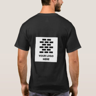 Construction Company Add Your Logo Black T-Shirt