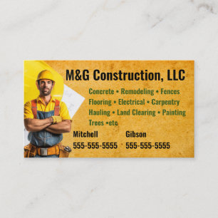 Construction Company Business Card