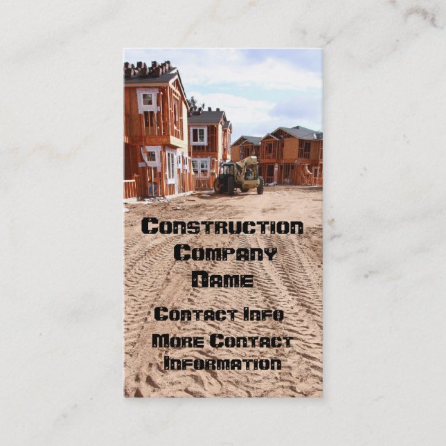 Construction Company Business Card (Front)