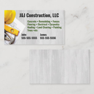 Construction Company Business Card