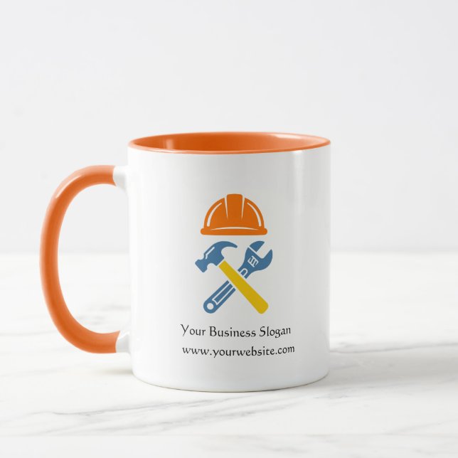 Construction Company Business Logo Mug (Left)