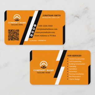 Construction company, general construction, Logo Business Card