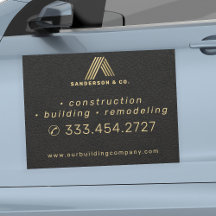 Construction company gold black advertising