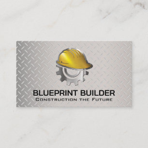 Construction Company Logo   Steel Background Business Card