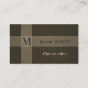 Construction concrete building hard surface style business card