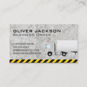 Construction   Concrete   Semi Truck Business Card