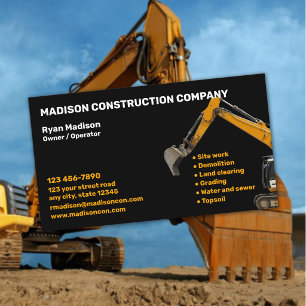 Construction Contractor Business Card