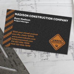 Construction Contractor Business Card