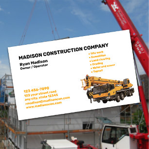 Construction Contractor Business Card