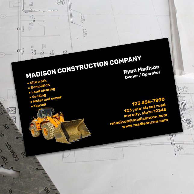 Construction | Contractor Business Card (Creator Uploaded)