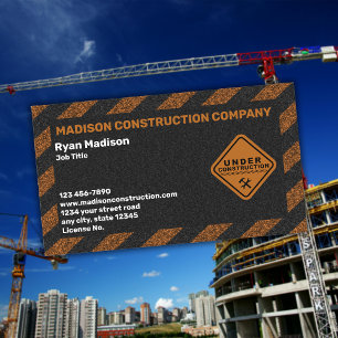 Construction   Contractor Business Card
