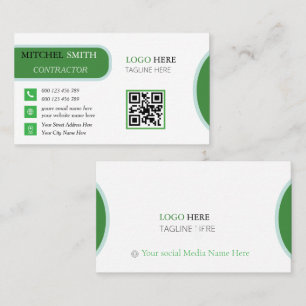 Construction Contractor Business Card