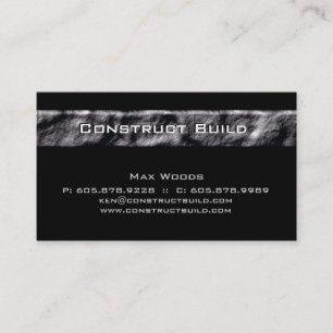 Construction Contractor Business Card Rock