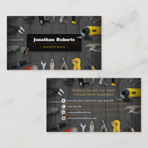 Construction   Contractor   Handy Man Business Card