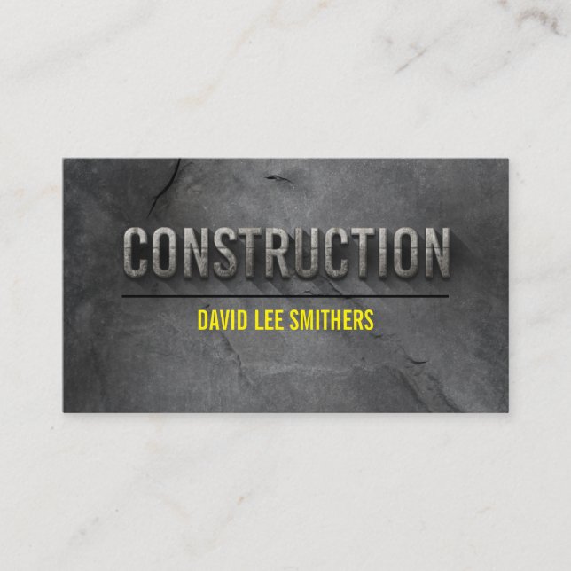 Construction/contractor modern business card (Front)