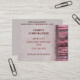  Construction Contractor Remodel Concrete Cement  Business Card