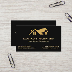 Construction Contractor Roofer Business Cards