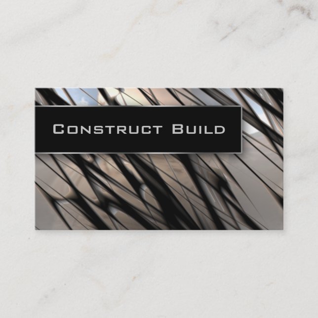Construction Contractor Wire Business Card Smoky (Front)