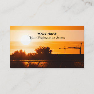 Construction crane and tower crane specialist busi business card