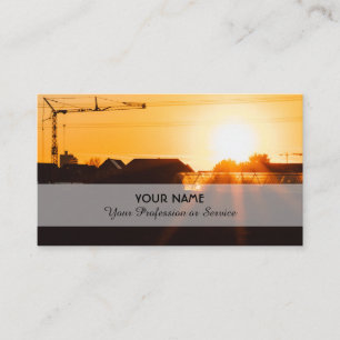 Construction crane and tower crane specialist business card