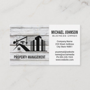 Construction Crane   Buildings Business Card