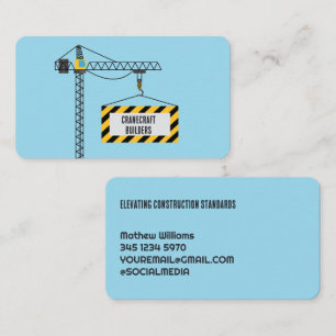 Construction Crane Business Card