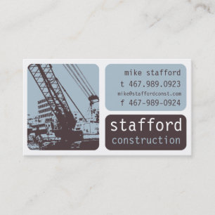 Construction Crane Business Card