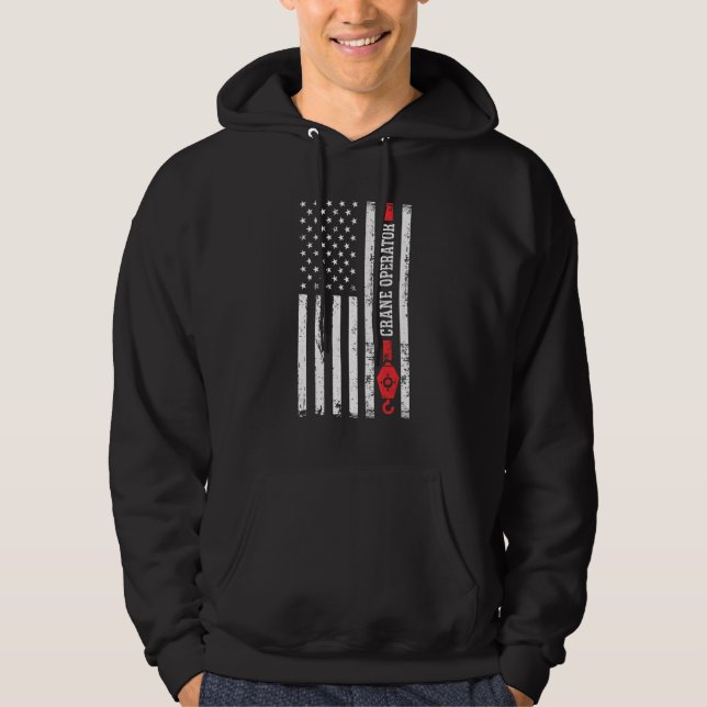 Construction Crane Driver  Crane Operator Hoodie (Front)