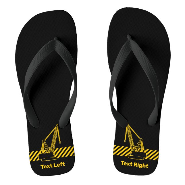 Construction Crane Flip Flops (Footbed)