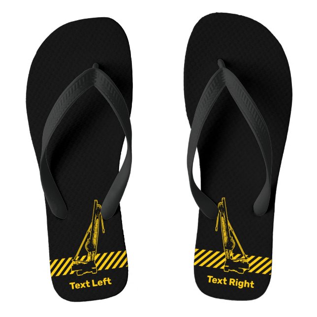Construction Crane Flip Flops (Footbed)