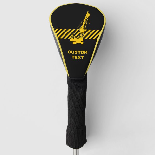 Construction Crane Golf Head Cover (Front)