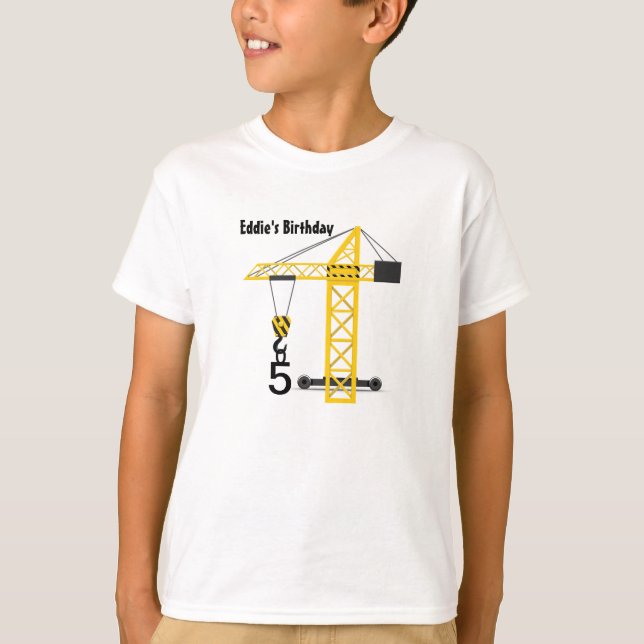 Construction Crane Kid's T-Shirt (Front)