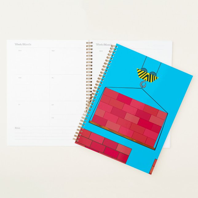 Construction Crane Lifting Brick Wall  Planner (Creator Uploaded)