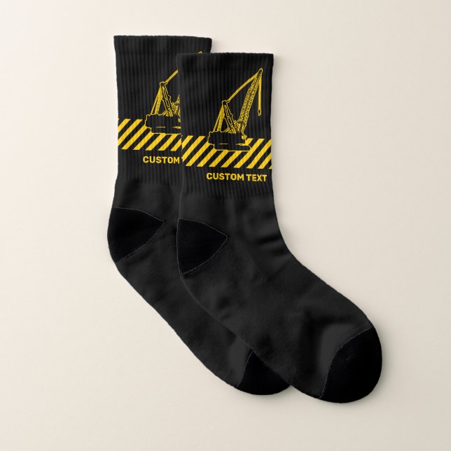 Construction Crane Socks (Pair)