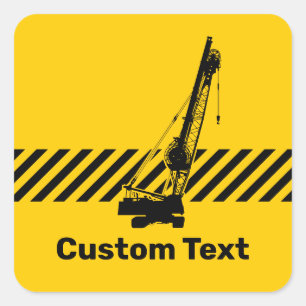 Construction Crane Square Sticker