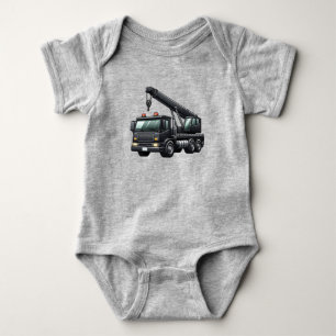 Construction/crane truck baby bodysuit