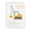 Construction Crane Vehicle Any Age Birthday Invite